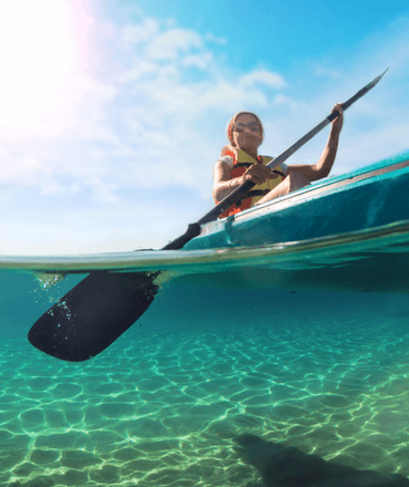 Woman kayaking