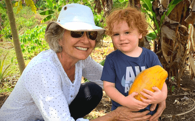 Judy with grandson