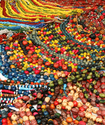 Beaded necklaces at Ecuadorian Market