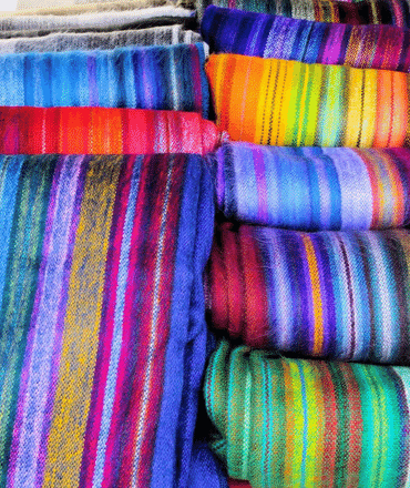 Alpaca Scarves at Ecuadorian Market