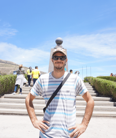 Joshua at Mitad del Mundo, Ecuador