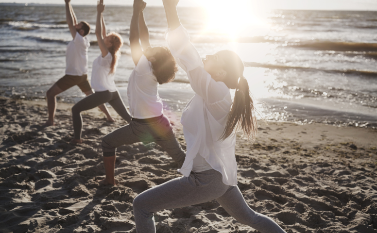 yoga on the beach